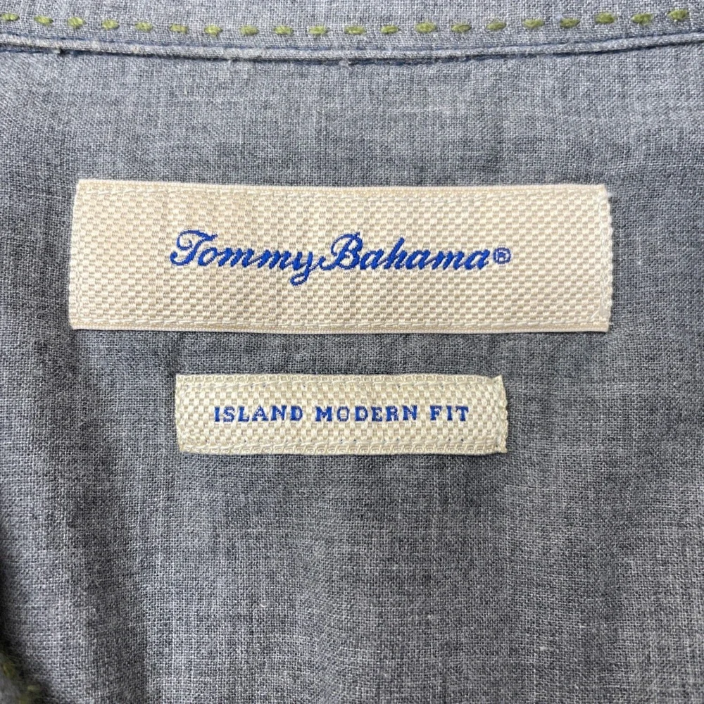Tommy Bahama Mens Long Sleeve Button Down Shirt Bundle Silk Blend Cotton XL 17.5